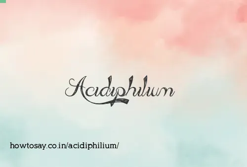 Acidiphilium