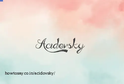 Acidovsky
