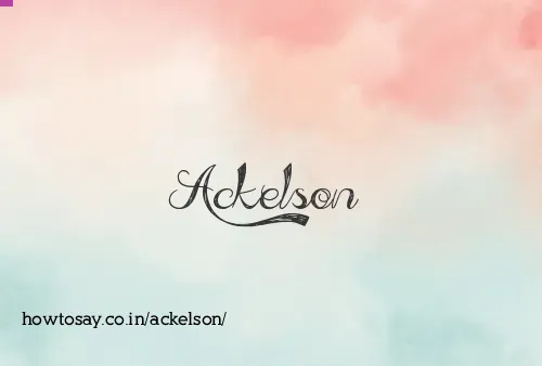 Ackelson