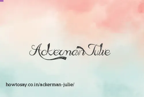 Ackerman Julie