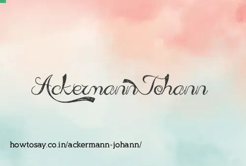 Ackermann Johann