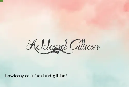 Ackland Gillian