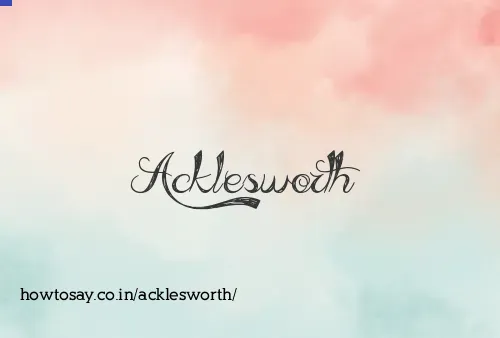 Acklesworth
