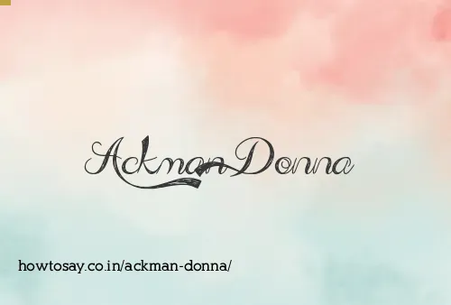 Ackman Donna
