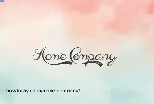 Acme Company
