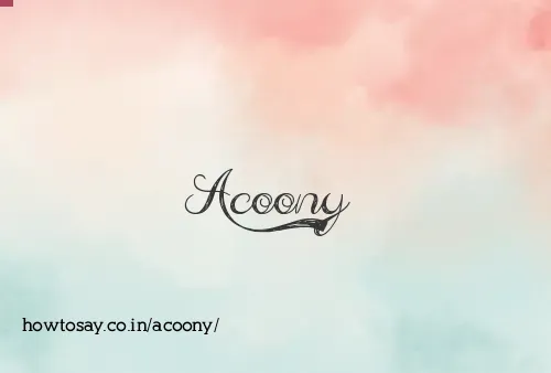Acoony