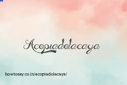 Acopiadolacaya