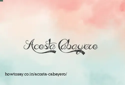 Acosta Cabayero