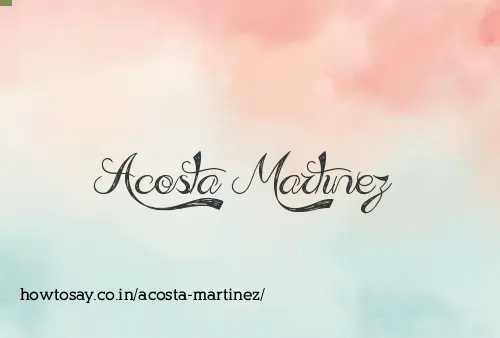 Acosta Martinez