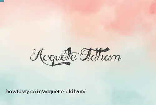 Acquette Oldham