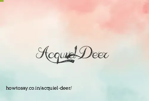 Acquiel Deer
