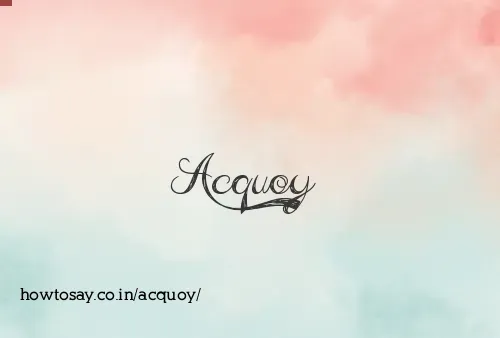 Acquoy