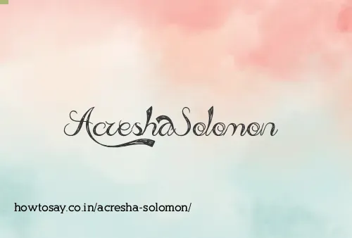 Acresha Solomon
