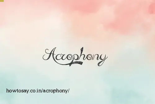 Acrophony