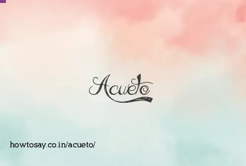 Acueto