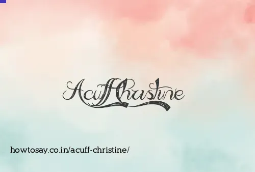 Acuff Christine