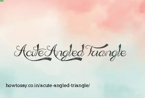 Acute Angled Triangle