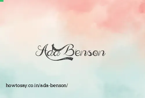Ada Benson