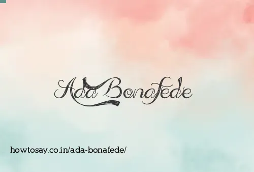 Ada Bonafede