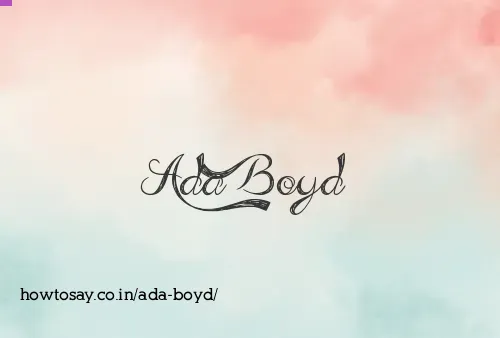 Ada Boyd