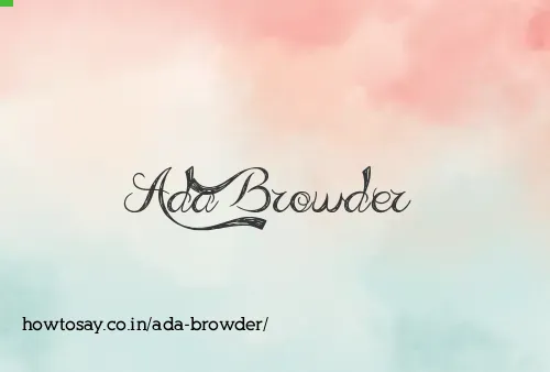 Ada Browder