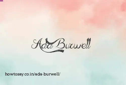 Ada Burwell