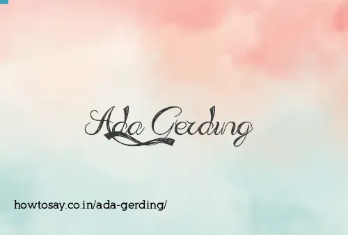Ada Gerding