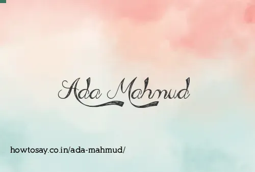 Ada Mahmud
