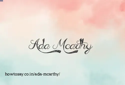 Ada Mcarthy