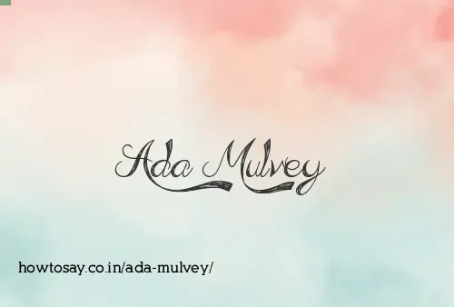 Ada Mulvey