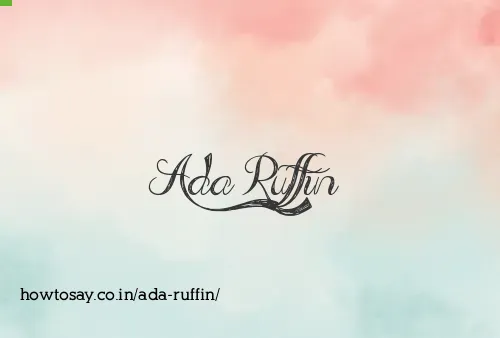 Ada Ruffin
