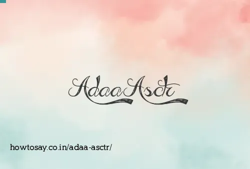 Adaa Asctr