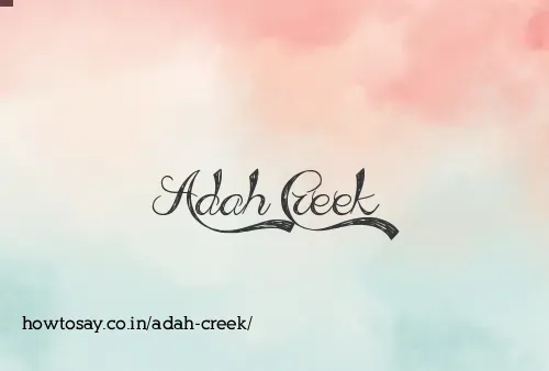 Adah Creek