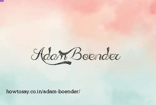 Adam Boender