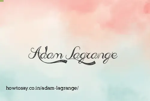 Adam Lagrange