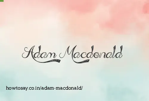 Adam Macdonald