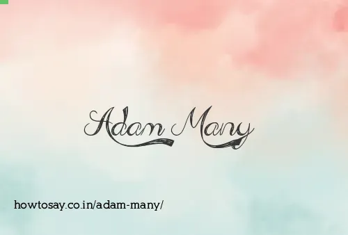 Adam Many