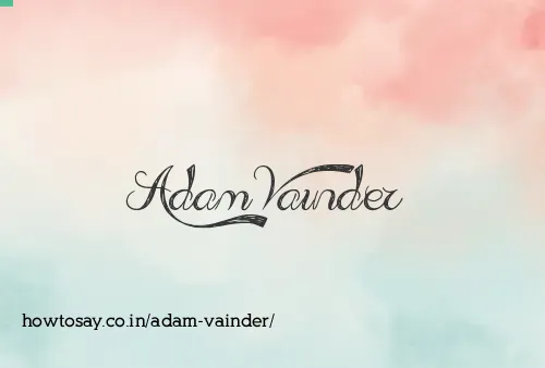 Adam Vainder