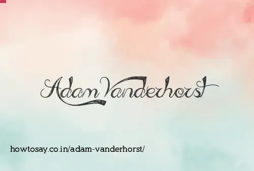 Adam Vanderhorst