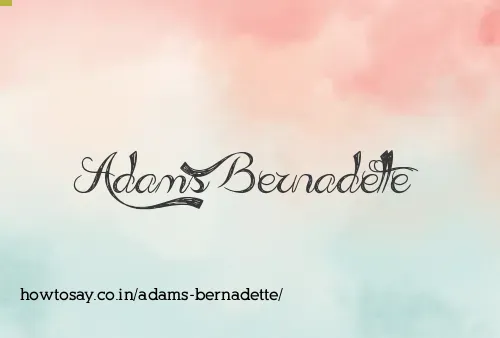 Adams Bernadette