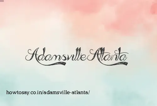 Adamsville Atlanta