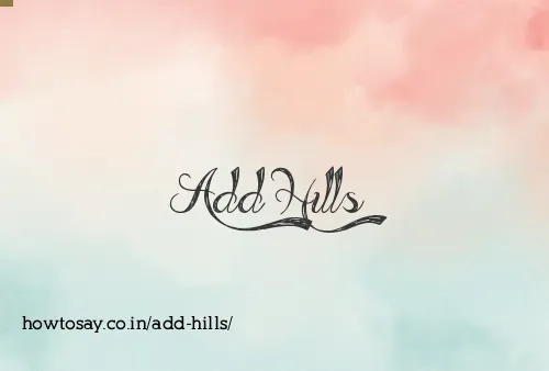 Add Hills