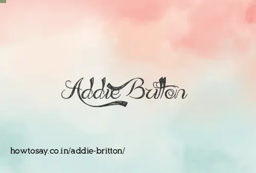 Addie Britton
