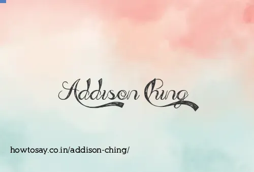 Addison Ching