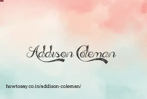 Addison Coleman