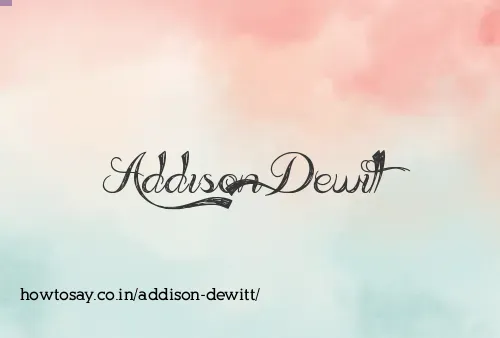 Addison Dewitt