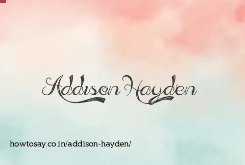 Addison Hayden