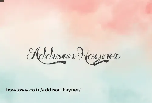 Addison Hayner