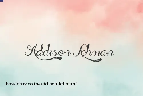 Addison Lehman