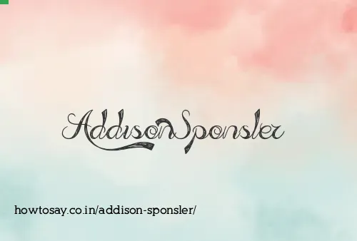 Addison Sponsler